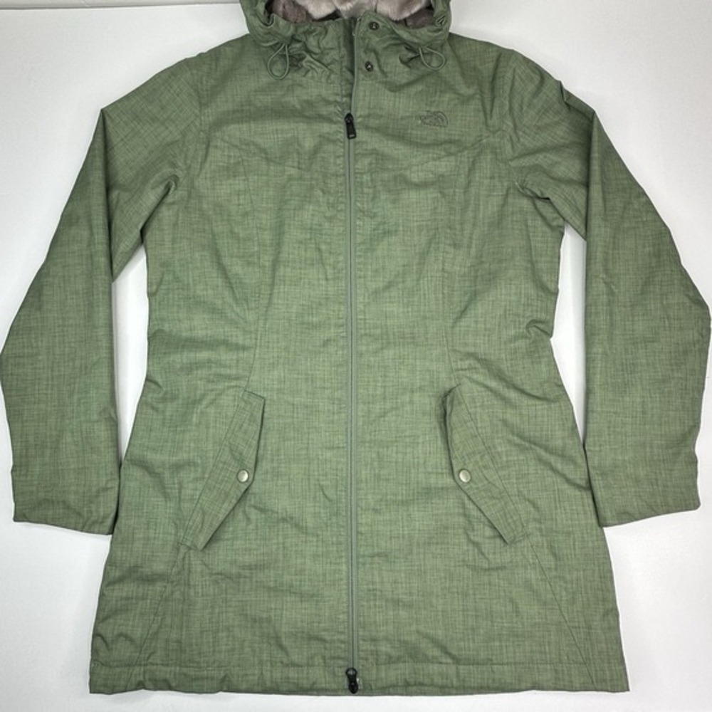 The North Face Women's Parka Jacket Green Hooded Insulated Size Large - Picture 5 of 16